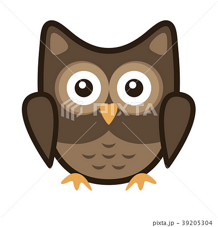 Owl stylized icon nature colors - Stock Illustration [39205304] - PIXTA