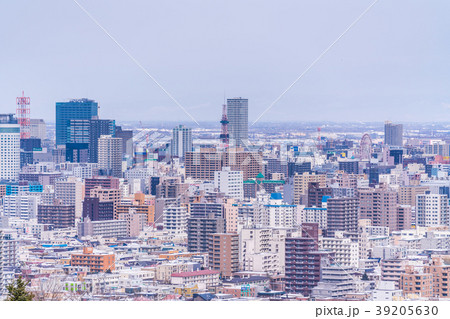 北海道の冬 札幌 旭山記念公園から大通り方面の風景 北海道の冬 札幌 旭山記念公園から大通り方面の風景 39205630