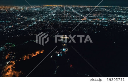 Aerial view of Los Angeles from behind Griffith Aerial view of Los Angeles from behind Griffith 39205731