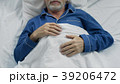 Male pensioner sweetly sleeping in bed, enjoying Male pensioner sweetly sleeping in bed, enjoying 39206472