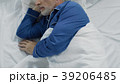 Elder lying in bed, unable to calm down and fall Elder lying in bed, unable to calm down and fall 39206485