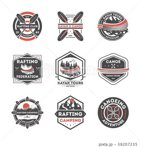 Fitness center vintage isolated label set 39207235