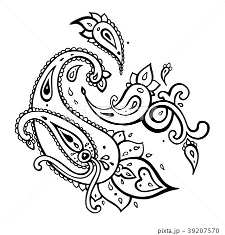 Paisley background. Hand Drawn ornament. Paisley background. Hand Drawn ornament. 39207570