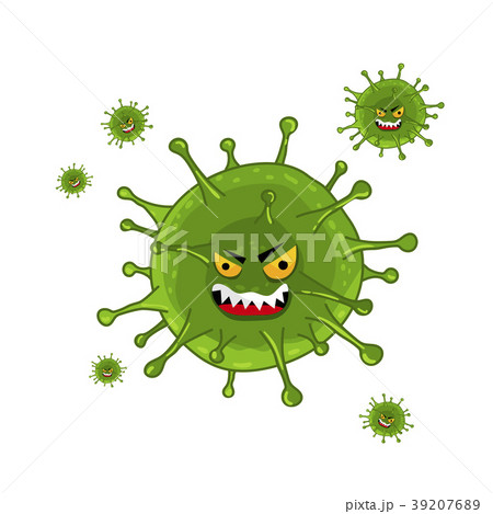 Cartoon virus character isolated Cartoon virus character isolated 39207689
