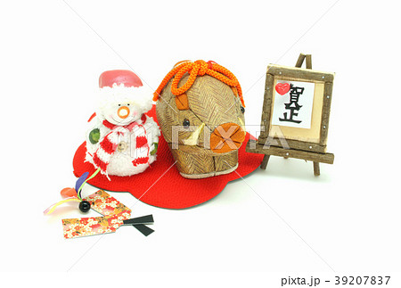 年賀状素材(亥年) 39207837