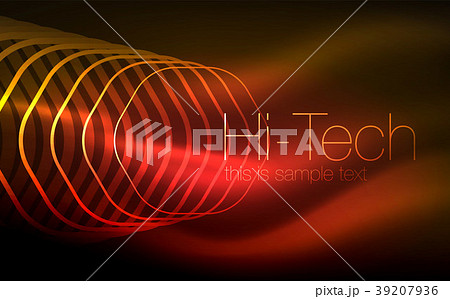 Outline hexagons, glowing geometric shapes 39207936
