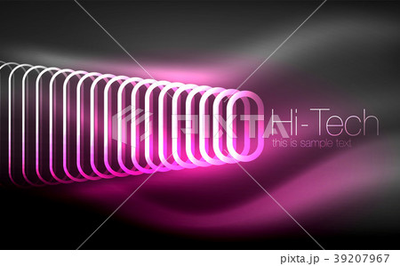 Glowing ellipses dark background, waves and swirl Glowing ellipses dark background, waves and swirl 39207967