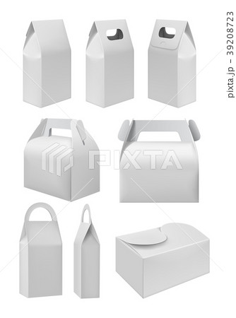 Realistic take away food box mock up set Realistic take away food box mock up set 39208723