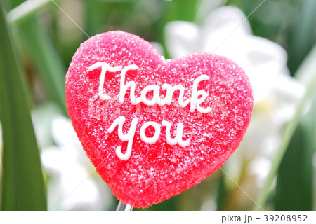 Thank you ハート型ゼリー Thank you ハート型ゼリー 39208952