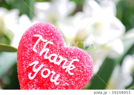 Thank you ハート型ゼリー Thank you ハート型ゼリー 39208953