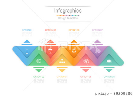 Infographic design elements with 8 options. Infographic design elements with 8 options. 39209286