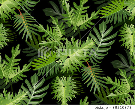 Seamless tropical pattern with palm leaves Seamless tropical pattern with palm leaves 39210373