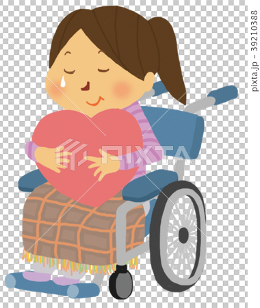 心身障がい者 車椅子 のイラスト素材