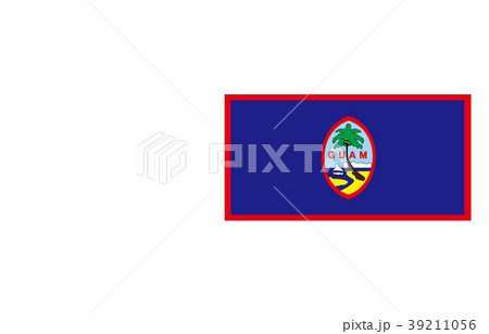 世界の国旗グアムのイラスト素材