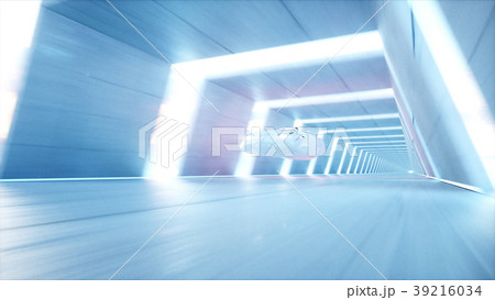 futuristic flying car with woman fast driving in 39216034