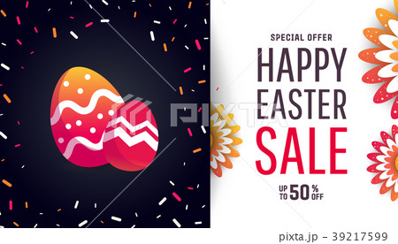Easter. Sale banner with place for text. 39217599