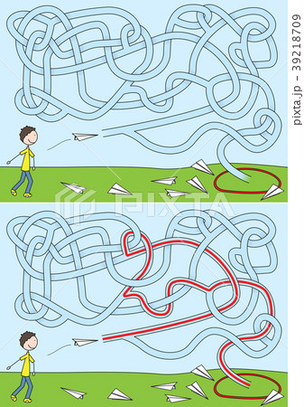 Paper plane maze Paper plane maze 39218709