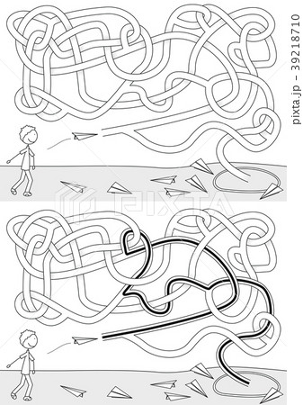 Paper plane maze Paper plane maze 39218710