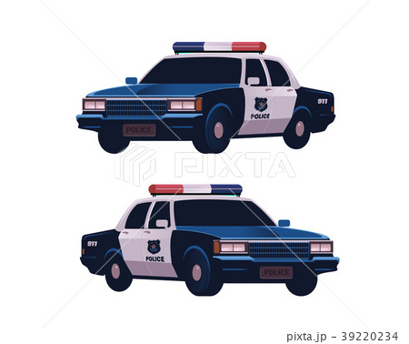 Retro police cars set. Isometric view. Police Retro police cars set. Isometric view. Police 39220234