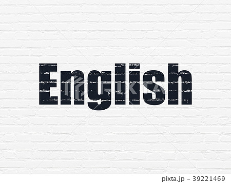 Education concept: English on wall background 39221469