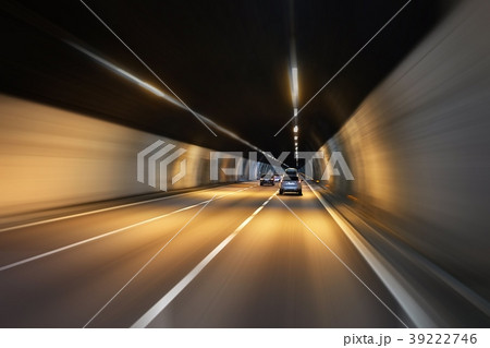 Driving in a tunnel Driving in a tunnel 39222746