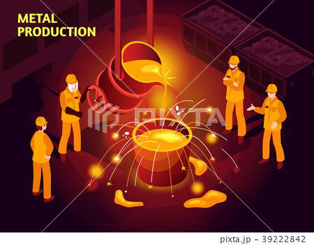 Steel Industry Isometric Poster Steel Industry Isometric Poster 39222842