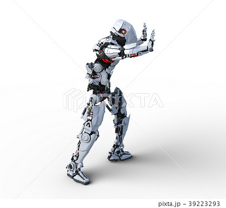 人型ロボット　perming3DCGイラスト素材 39223293