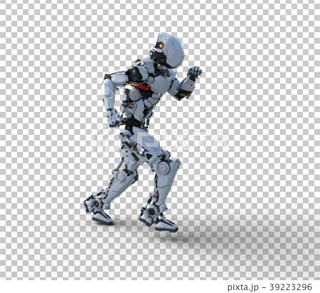 Humanoid robot perming3DCG Illustration material 39223296