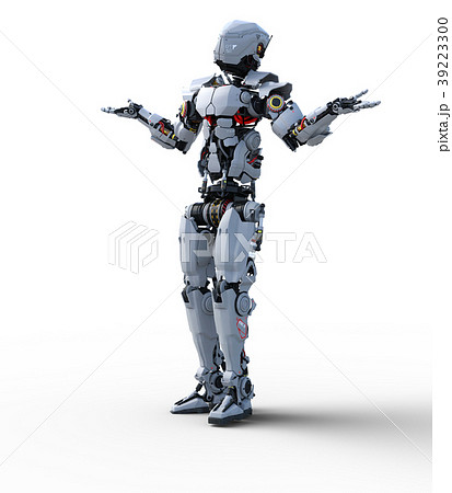 人型ロボット　perming3DCGイラスト素材 39223300