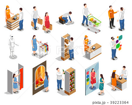 Commercial Consumers Isometric People 39223364