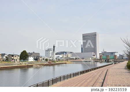 大阪府 堺旧港の風景の写真素材