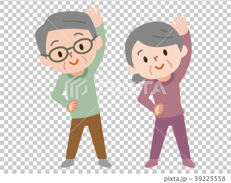 Senior couple stretching 39225558