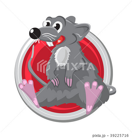 Rat. Orient horoscope sign isolated in circle 39225716