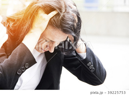 Beautiful business women sad from work hard. 39225753