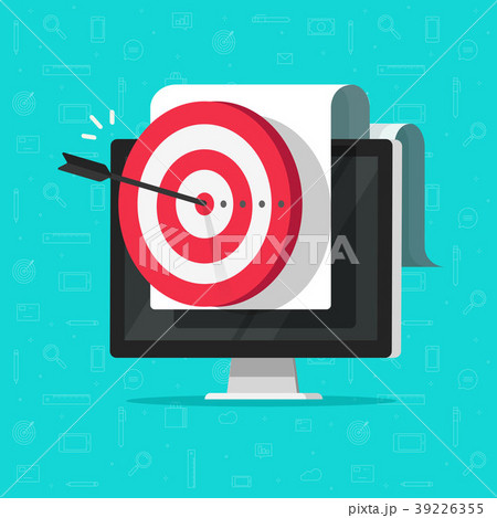 Target on computer display vector, success 39226355