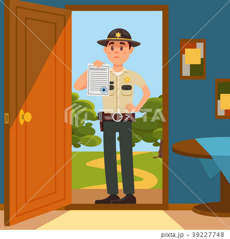 Town male sheriff police officer character in 39227748