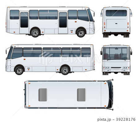 Vector urban passenger mini-bus mock-up 39228176