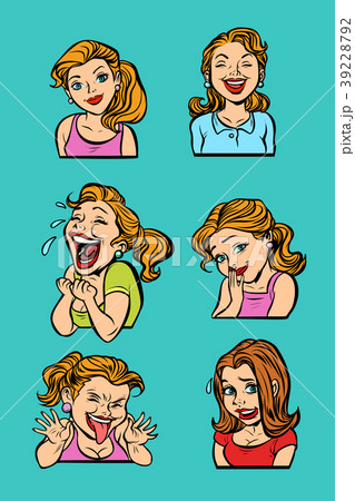 woman emotion set collection 39228792