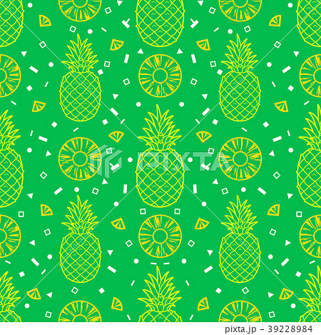 Pineapple fruit seamless pattern background vector 39228984