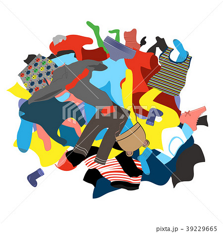 Illustration Featuring a Messy Pile of Dirty Laund 39229665