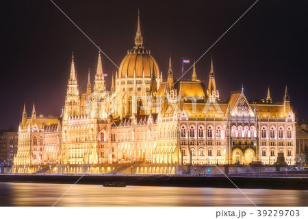 Building of Hungarian Parliament in Budapest 39229703