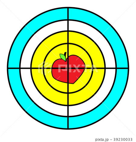 Goal. Icon. Red, yellow. 39230033