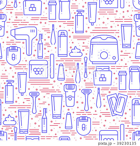 Hair removal methods line seamless pattern Hair removal methods line seamless pattern 39230135