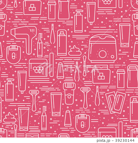 Hair removal methods line seamless pattern Hair removal methods line seamless pattern 39230144