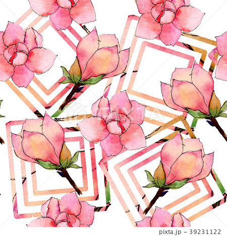 Wildflower magnolia flower pattern in a watercolor Wildflower magnolia flower pattern in a watercolor 39231122