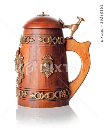 Wooden mug with beer cover 39233161
