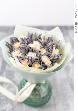 Bouquet of lavender and dry flowers. Colorful 39233962