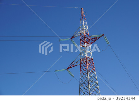 high-voltage power lines. electricity distribution 39234344