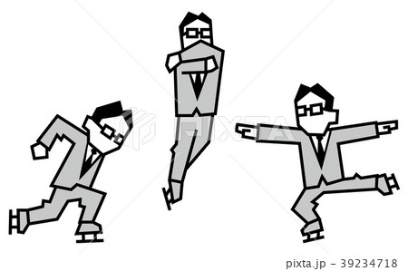 フィギュアスケートをするビジネスマン 39234718