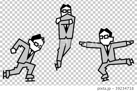 フィギュアスケートをするビジネスマン 39234718